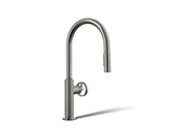 Billet® Touchless pull-down kitchen sink faucet with two-function sprayhead