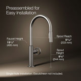 Billet® Touchless pull-down kitchen sink faucet with two-function sprayhead