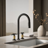 Billet® Pull-down kitchen sink faucet with two-function sprayhead
