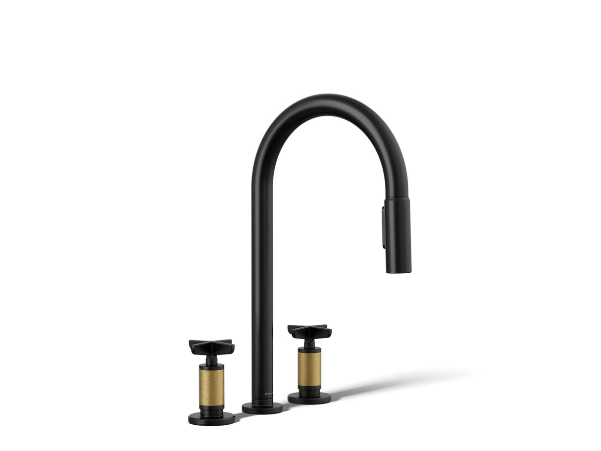 Billet® Pull-down kitchen sink faucet with two-function sprayhead