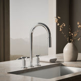 Billet® Pull-down kitchen sink faucet with two-function sprayhead