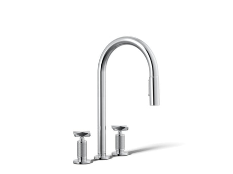 Billet® Pull-down kitchen sink faucet with two-function sprayhead