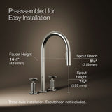 Billet® Pull-down kitchen sink faucet with two-function sprayhead