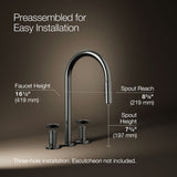 Billet® Pull-down kitchen sink faucet with two-function sprayhead