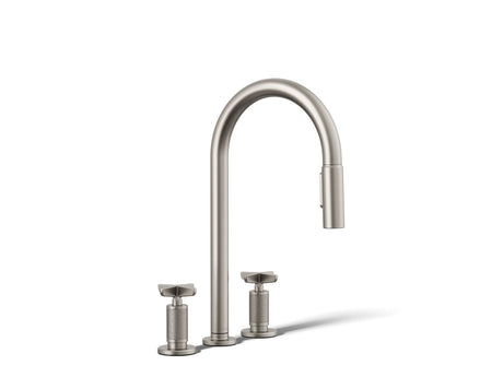 Billet® Pull-down kitchen sink faucet with two-function sprayhead