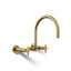 Billet® Two-hole wall-mount bridge kitchen sink faucet