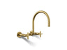 Billet® Two-hole wall-mount bridge kitchen sink faucet