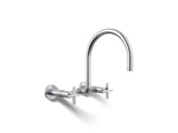 Billet® Two-hole wall-mount bridge kitchen sink faucet