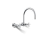 Billet® Two-hole wall-mount bridge kitchen sink faucet