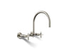 Billet® Two-hole wall-mount bridge kitchen sink faucet