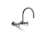 Billet® Two-hole wall-mount bridge kitchen sink faucet