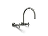Billet® Two-hole wall-mount bridge kitchen sink faucet