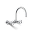 Billet® Two-hole wall-mount bridge kitchen sink faucet