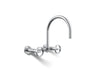 Billet® Two-hole wall-mount bridge kitchen sink faucet