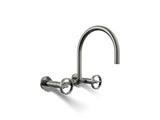 Billet® Two-hole wall-mount bridge kitchen sink faucet