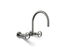 Billet® Two-hole wall-mount bridge kitchen sink faucet