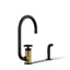 Billet® Single-handle bar sink faucet with two-function extended-reach spout and side sprayer