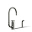 Billet® Single-handle bar sink faucet with two-function extended-reach spout and side sprayer