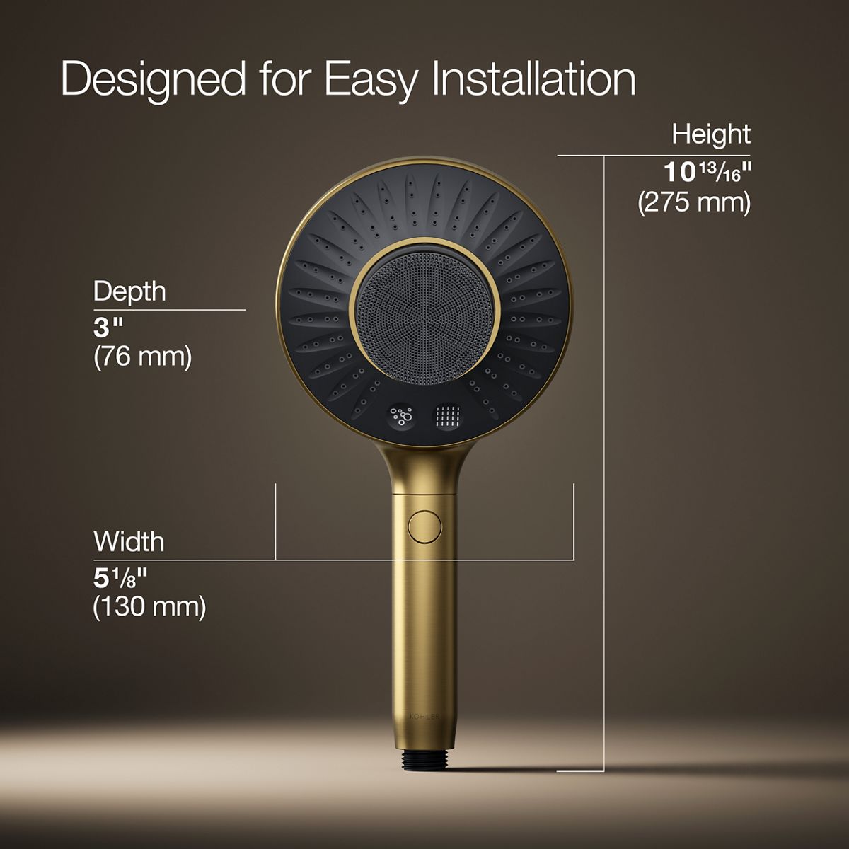 SpaViva™ Two-function handshower with all-in-one cleansing device, 2.5 gpm