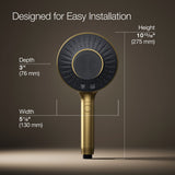 SpaViva™ Two-function handshower with all-in-one cleansing device, 2.5 gpm