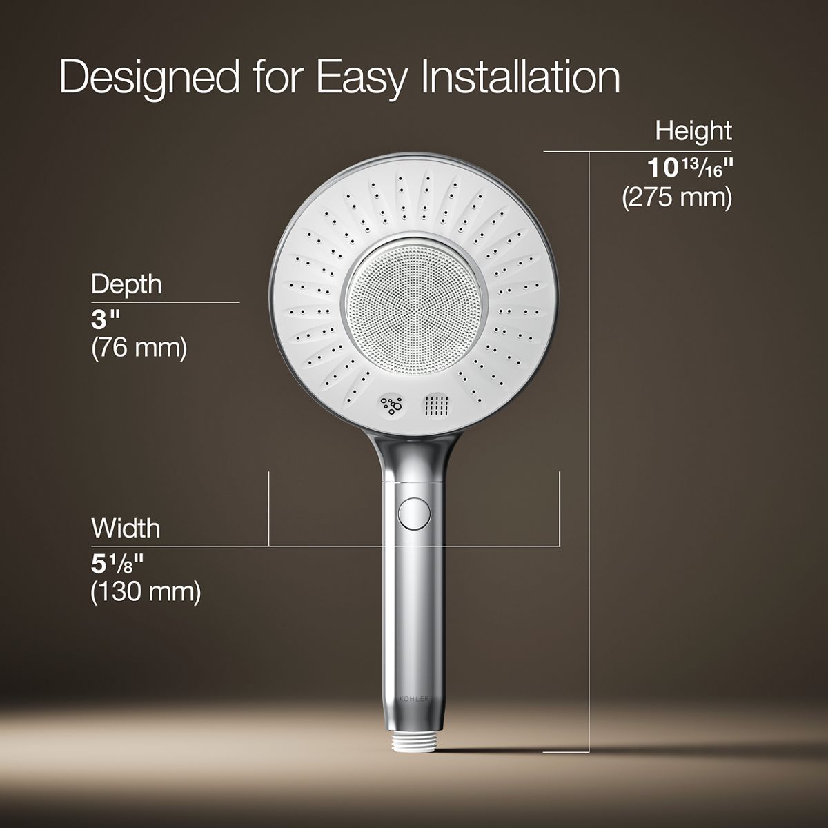 SpaViva™ Two-function handshower with all-in-one cleansing device, 1.75 gpm