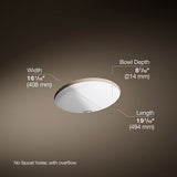 Canvas® 19-7/16" oval undermount bathroom sink