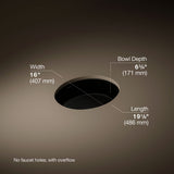 Verticyl® 19-1/4" oval undermount bathroom sink