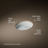 Verticyl® 19-1/4" oval undermount bathroom sink