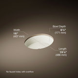 Verticyl® 19-1/4" oval undermount bathroom sink