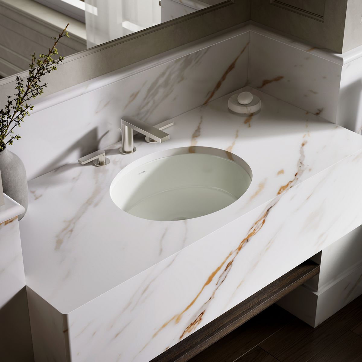Verticyl® 19-1/4" oval undermount bathroom sink