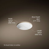Verticyl® 15-3/4" round undermount bathroom sink
