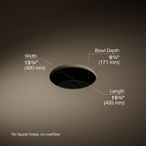 Verticyl® 15-3/4" round undermount bathroom sink