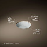 Verticyl® 15-3/4" round undermount bathroom sink