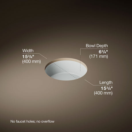 Verticyl® 15-3/4" round undermount bathroom sink