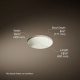 Verticyl® 15-3/4" round undermount bathroom sink