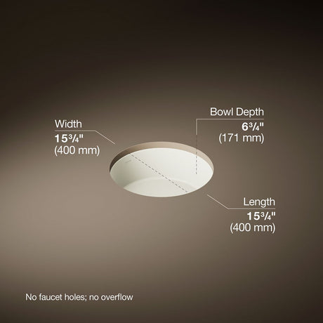 Verticyl® 15-3/4" round undermount bathroom sink