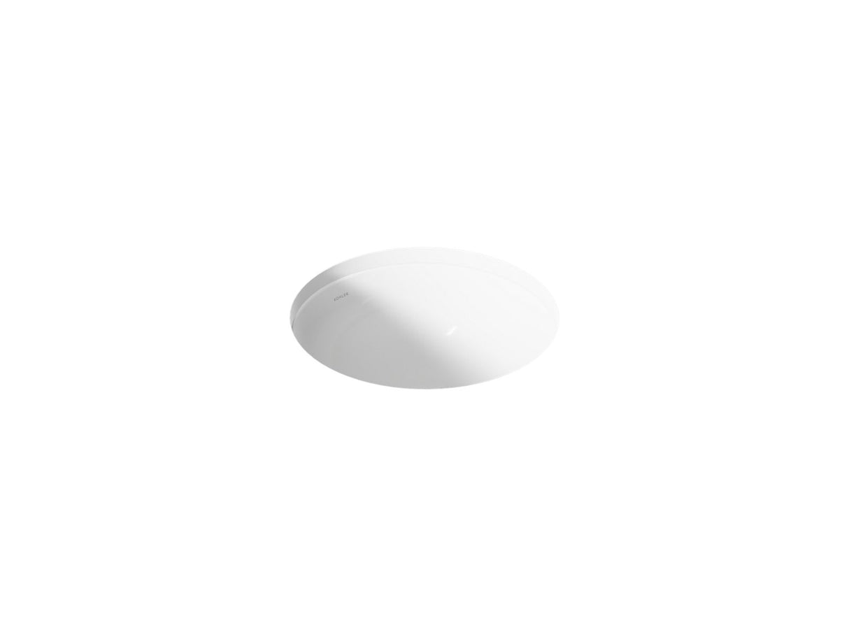 Caxton® 16-1/8" round undermount bathroom sink, no overflow
