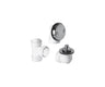 PVC Plumber's Half Kit with Economy Lift & Turn Trim (Two Hole Face Plate)