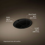 Farmington® 19-1/4" oval drop-in bathroom sink