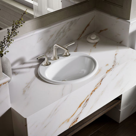 Farmington® 19-1/4" oval drop-in bathroom sink