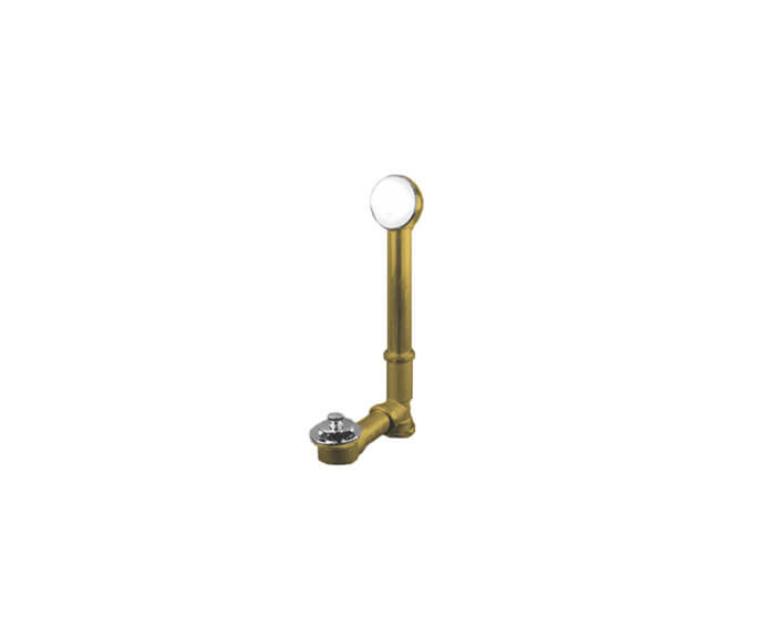 Deluxe Lift & Turn Style Bath Waste & Overflow Drain (Brass Body) - For Center Drain Tubs