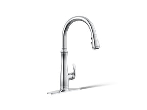 Bellera® Touchless pull-down kitchen sink faucet with three-function sprayhead