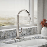 Bellera® Touchless pull-down kitchen sink faucet with three-function sprayhead