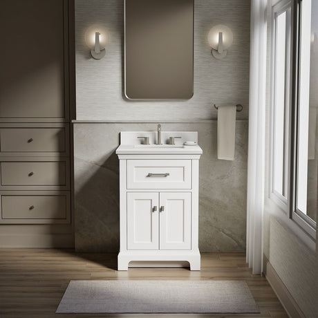 Charlemont™ 24" bathroom vanity cabinet with sink and quartz top