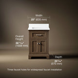 Charlemont™ 24" bathroom vanity cabinet with sink and quartz top