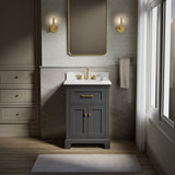Charlemont™ 24" bathroom vanity cabinet with sink and quartz top