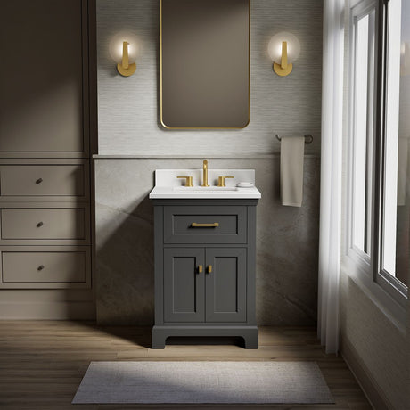 Charlemont™ 24" bathroom vanity cabinet with sink and quartz top