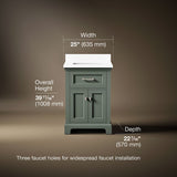 Charlemont™ 24" bathroom vanity cabinet with sink and quartz top