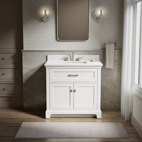 Charlemont™ 36" bathroom vanity cabinet with sink and quartz top