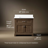Charlemont™ 36" bathroom vanity cabinet with sink and quartz top